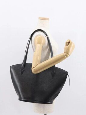 LOUIS VUITTON Epi Saint Jacques Shoulder Bag Black M52262 LV Auth 164365